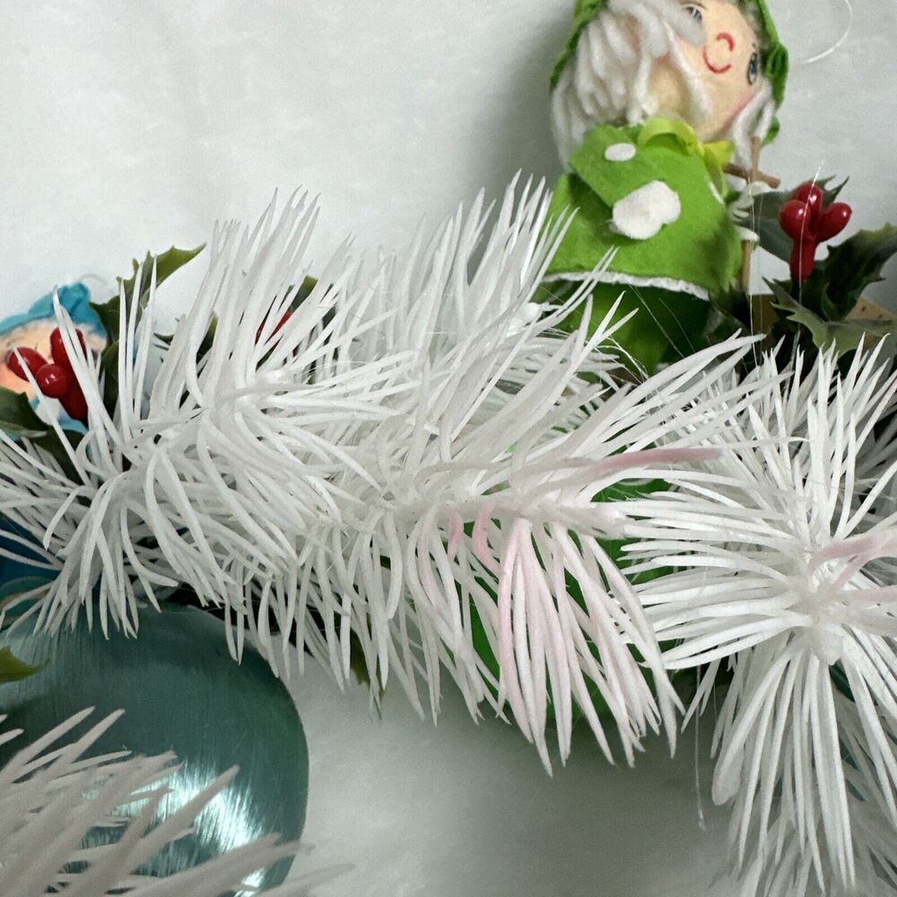 Vintage Christmas Ornaments Small Girl Dolls Styrofoam‎ Cottagecore Retro Decor - Picture 10 of 10
